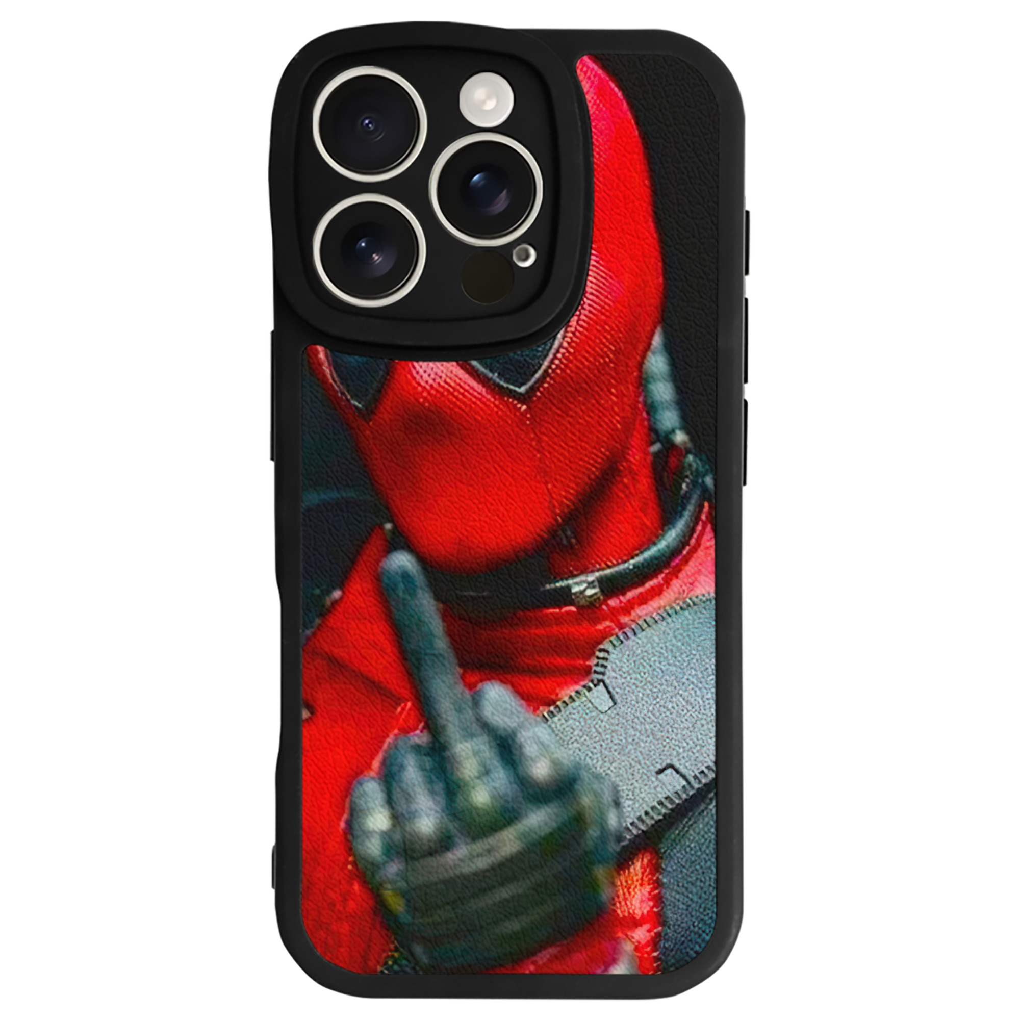 （画像用） Deadpool デッドプール 【iPhone 16シリーズ対応】シリコンスマホケース（レザー調） 材質：シリコン